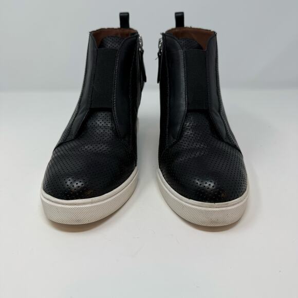 Linea Paolo Platform Wedges Women's 7 Black Leather Felicia Booties EUC - Picture 2 of 10